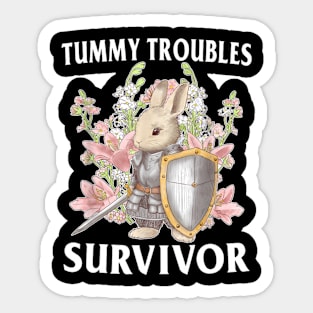 Tummy Troubles Survivor Funny Sarcastic Sticker